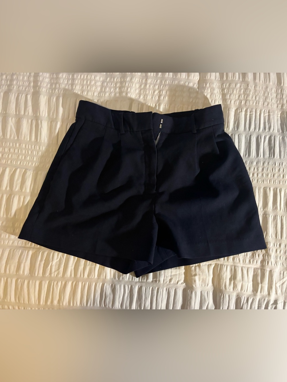 Babaton Navy High-Waist Tailored Shorts